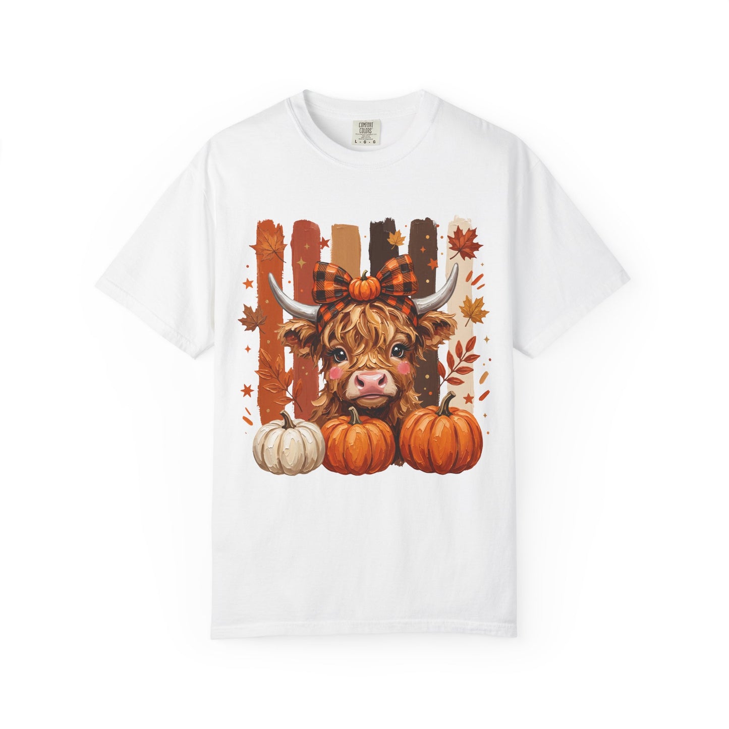 Autumn Highland Cow T-Shirt — Pumpkin Patch Fall Tee