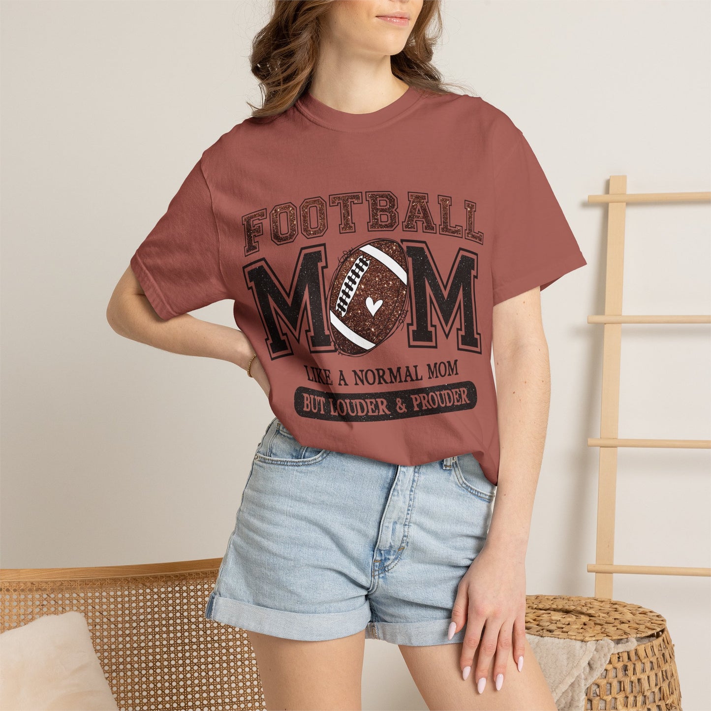 Football Mom T-Shirt - "Like a Normal Mom But Louder & Prouder"