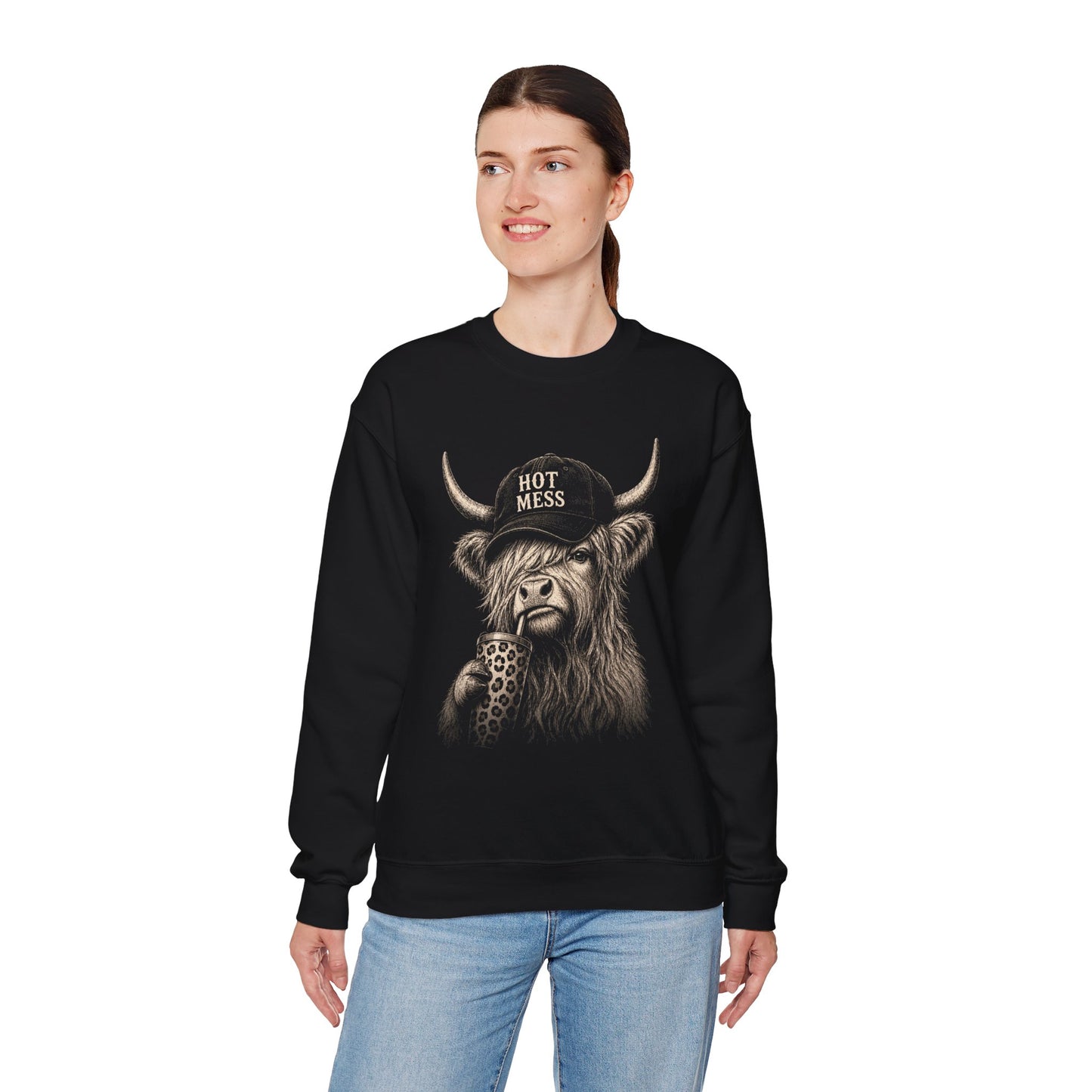 Highland Cow Crewneck Sweatshirt