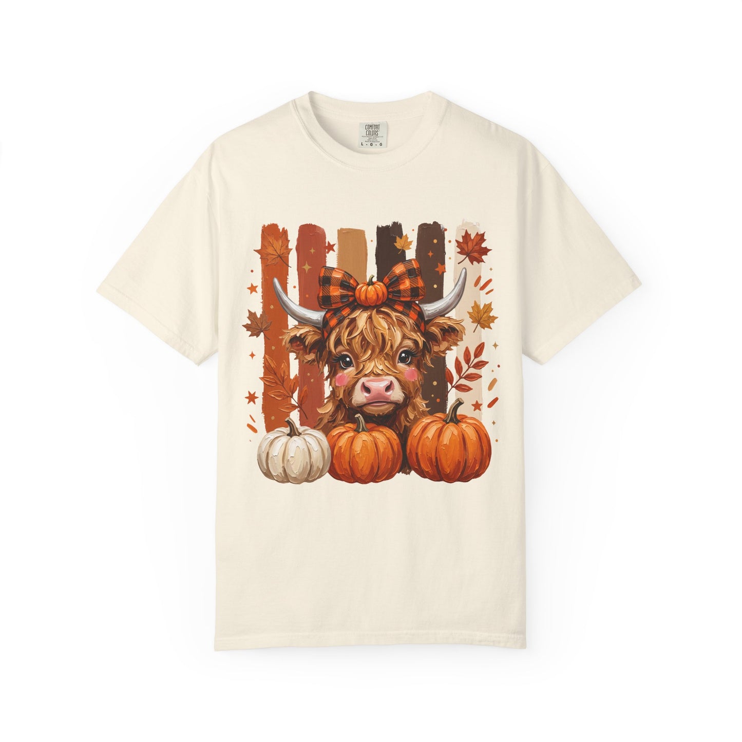 Autumn Highland Cow T-Shirt — Pumpkin Patch Fall Tee