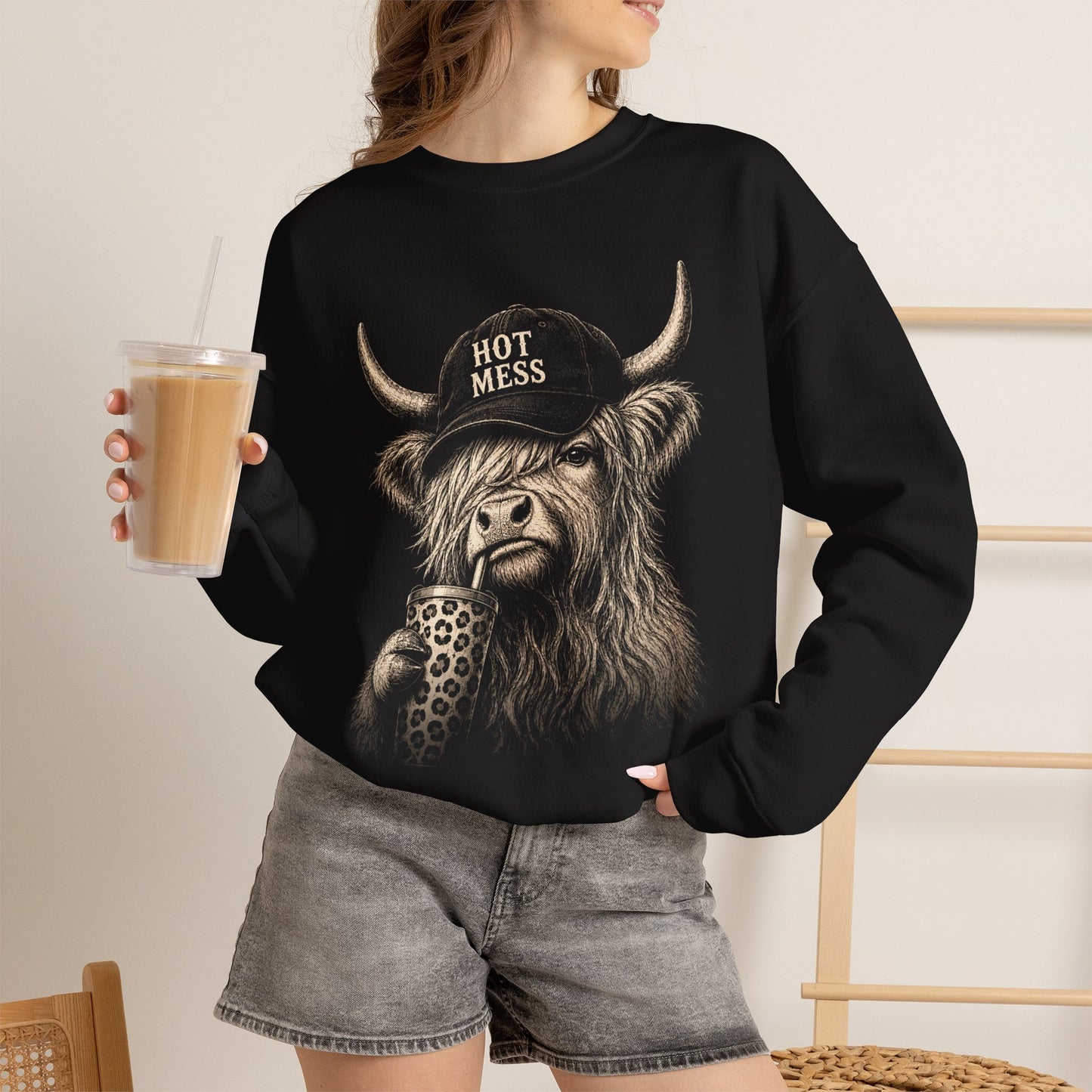 Highland Cow Crewneck Sweatshirt