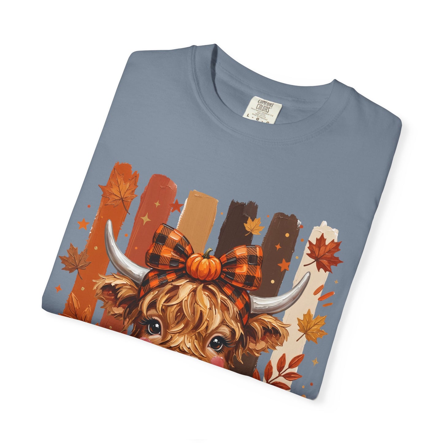 Autumn Highland Cow T-Shirt — Pumpkin Patch Fall Tee