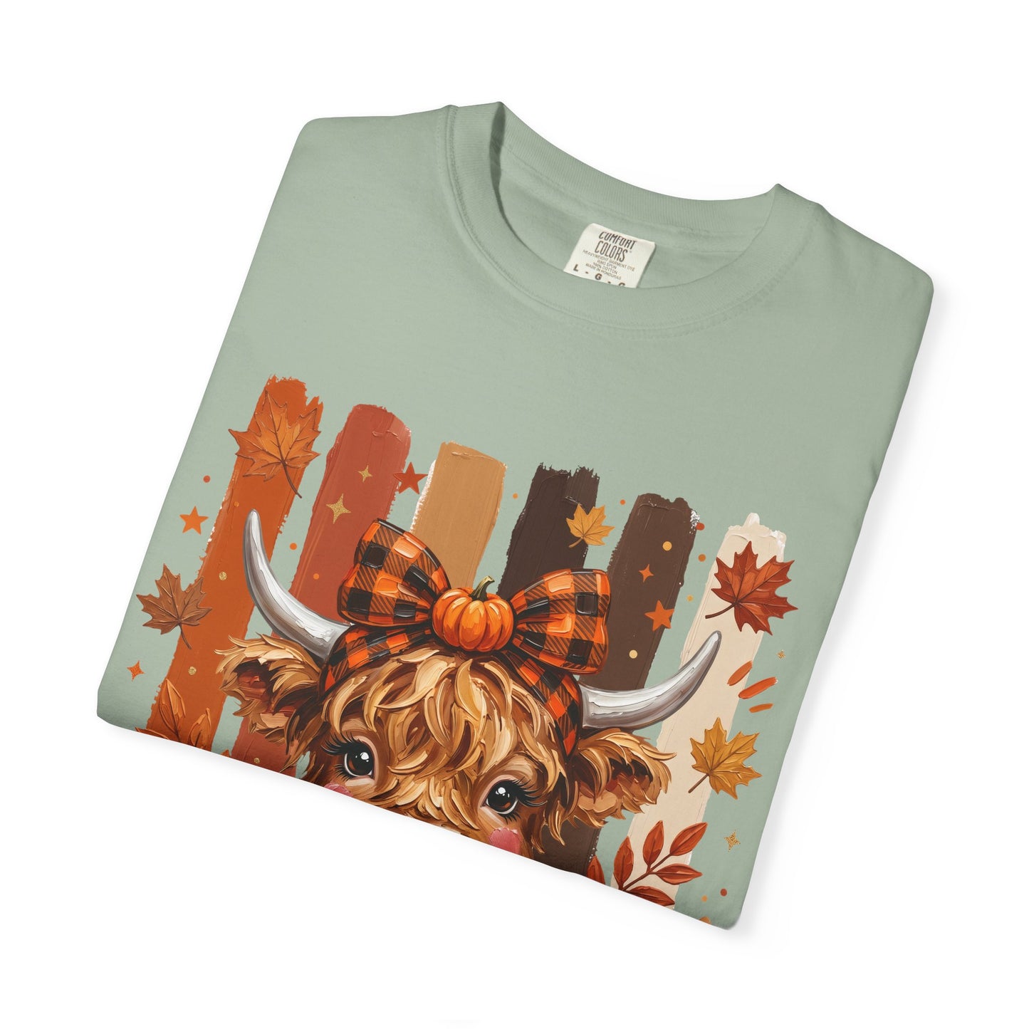 Autumn Highland Cow T-Shirt — Pumpkin Patch Fall Tee
