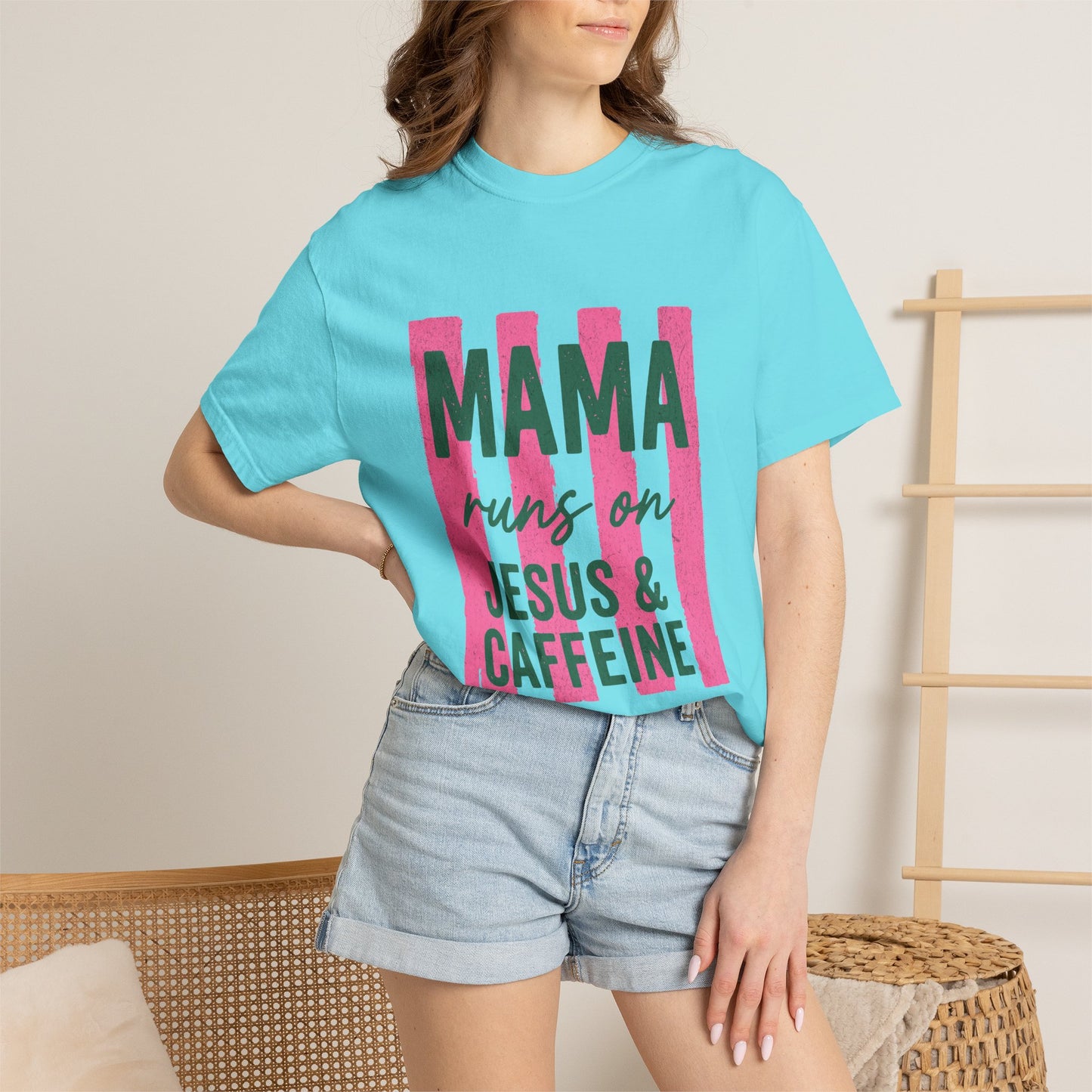 Mama Runs on Jesus & Caffeine T-Shirt