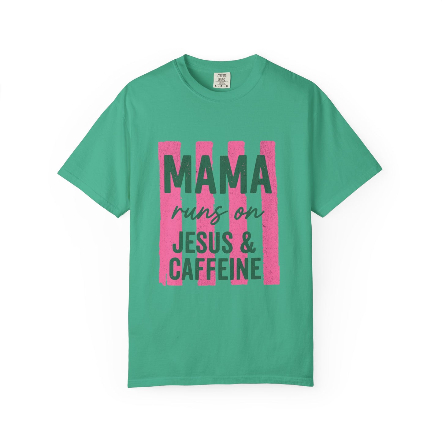 Mama Runs on Jesus & Caffeine T-Shirt