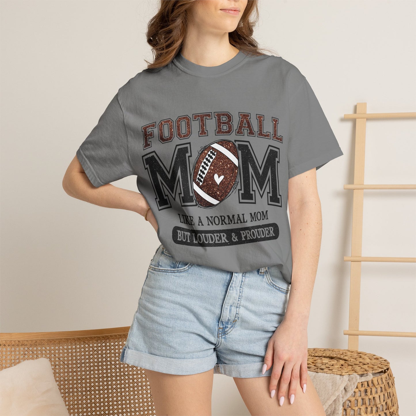 Football Mom T-Shirt - "Like a Normal Mom But Louder & Prouder"