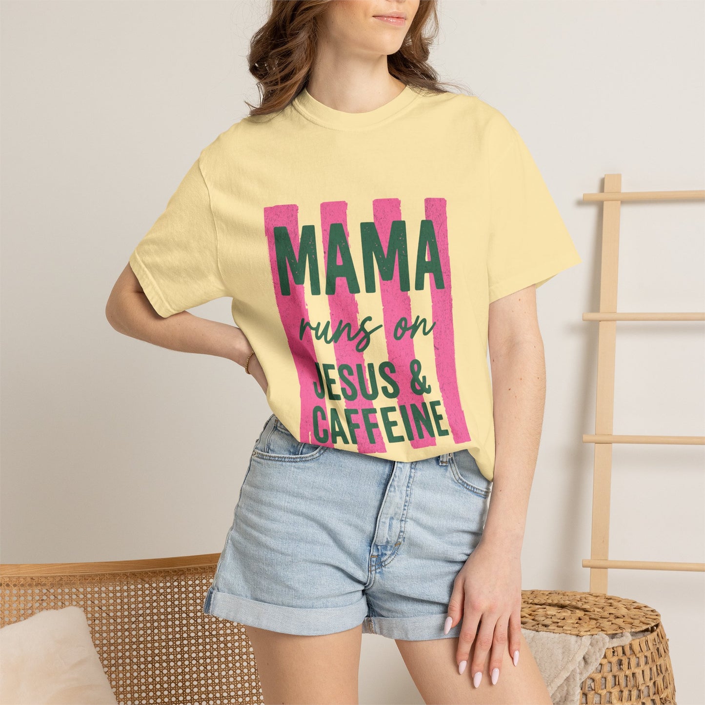 Mama Runs on Jesus & Caffeine T-Shirt