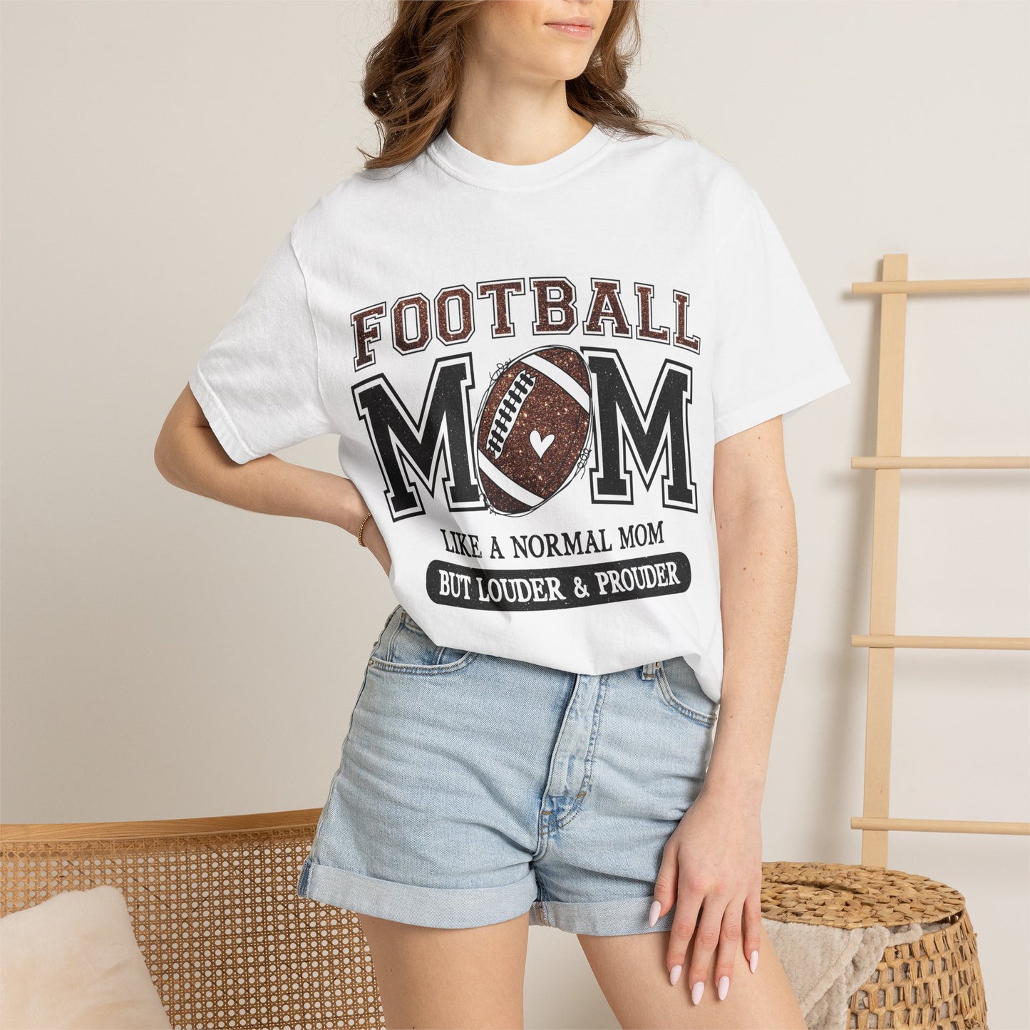 Football Mom T-Shirt - "Like a Normal Mom But Louder & Prouder"