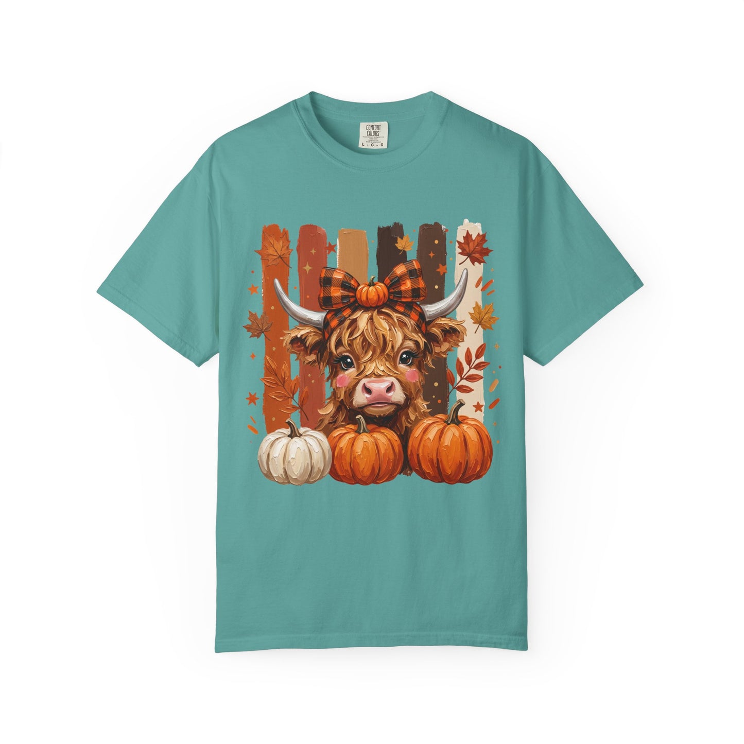 Autumn Highland Cow T-Shirt — Pumpkin Patch Fall Tee
