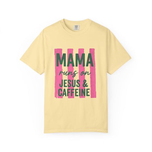 Mama Runs on Jesus & Caffeine T-Shirt