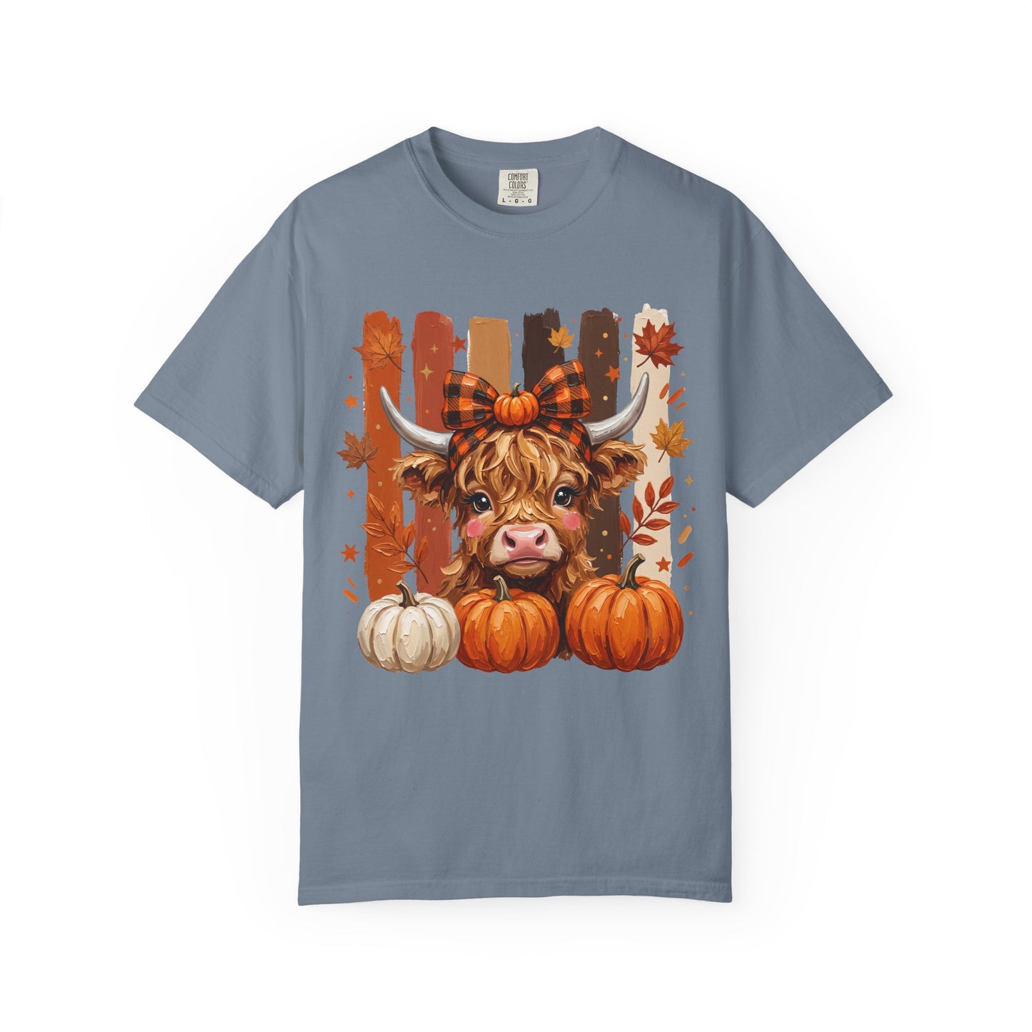 Autumn Highland Cow T-Shirt — Pumpkin Patch Fall Tee