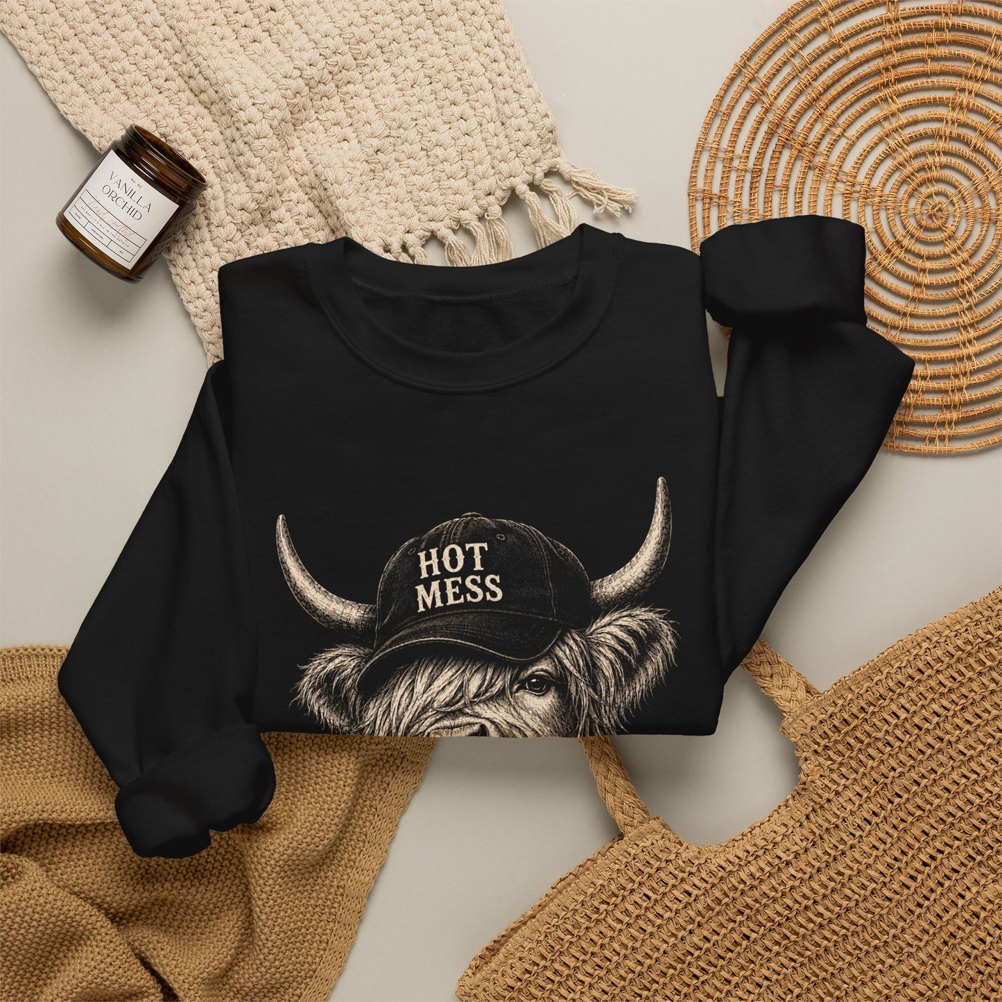 Highland Cow Crewneck Sweatshirt