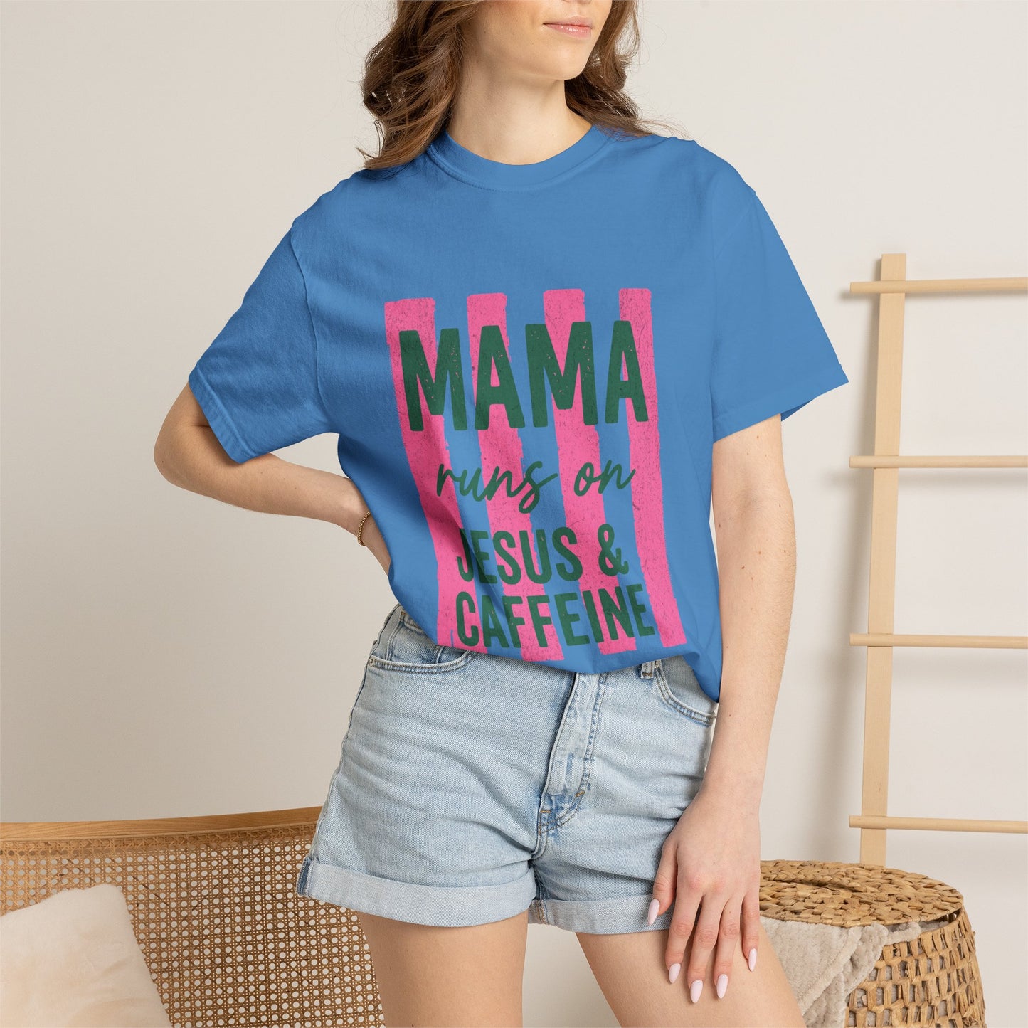 Mama Runs on Jesus & Caffeine T-Shirt
