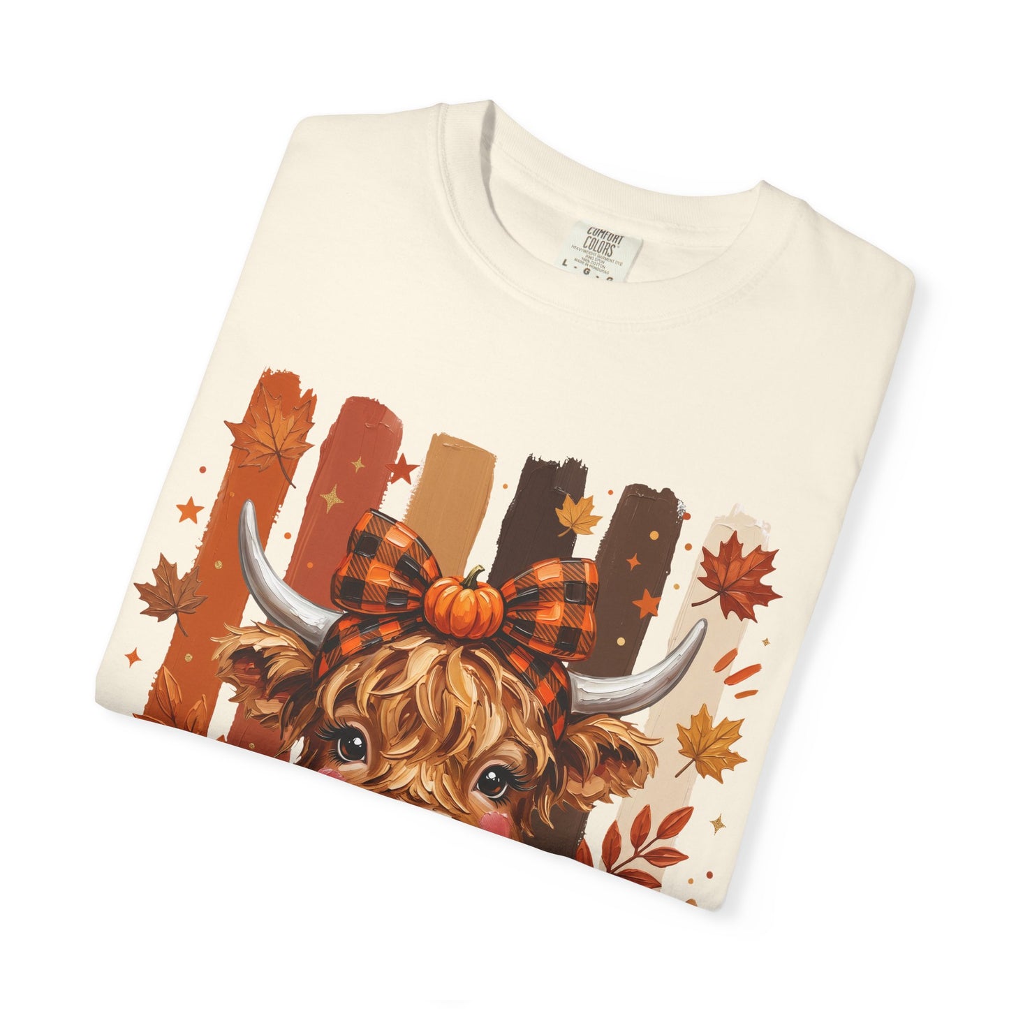 Autumn Highland Cow T-Shirt — Pumpkin Patch Fall Tee