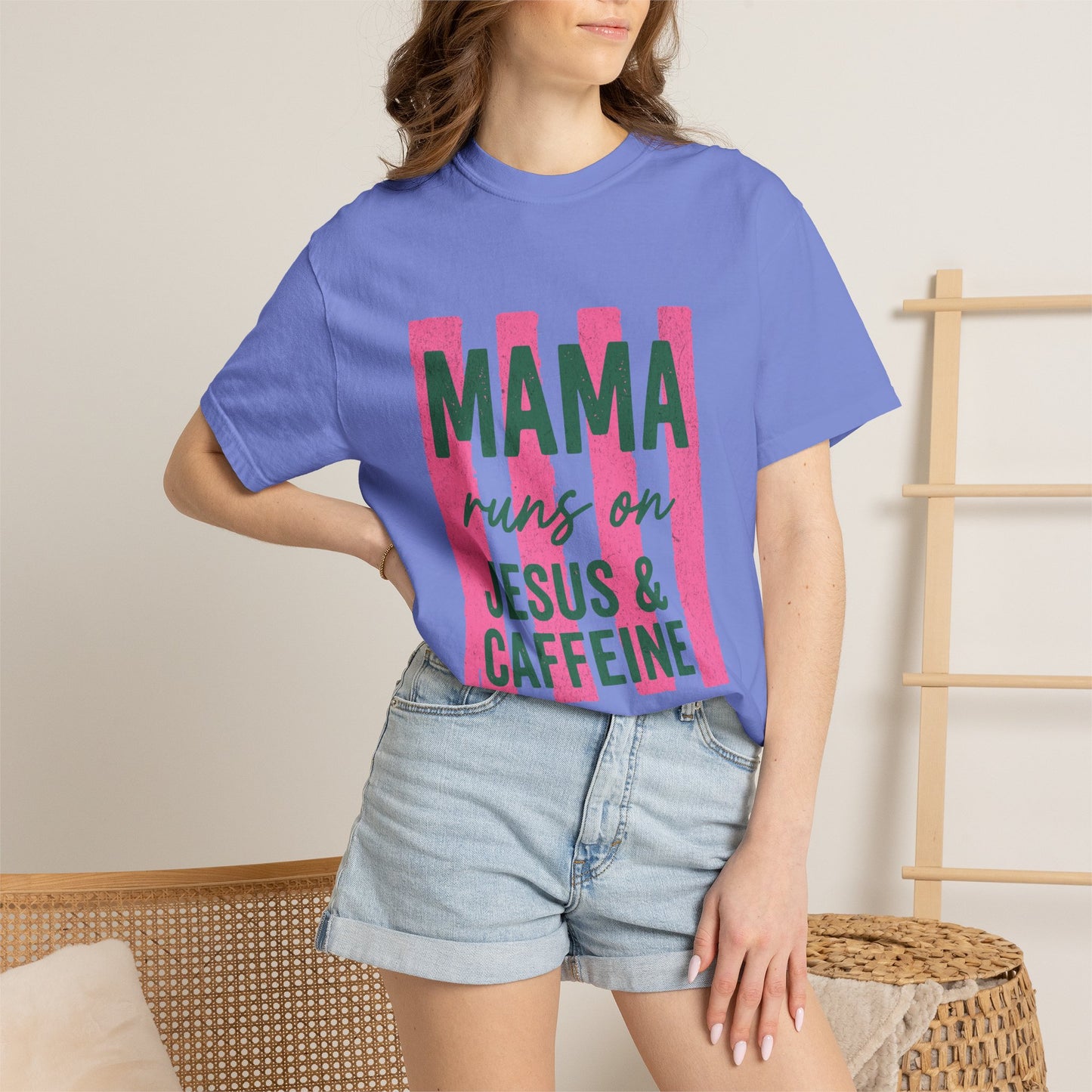 Mama Runs on Jesus & Caffeine T-Shirt