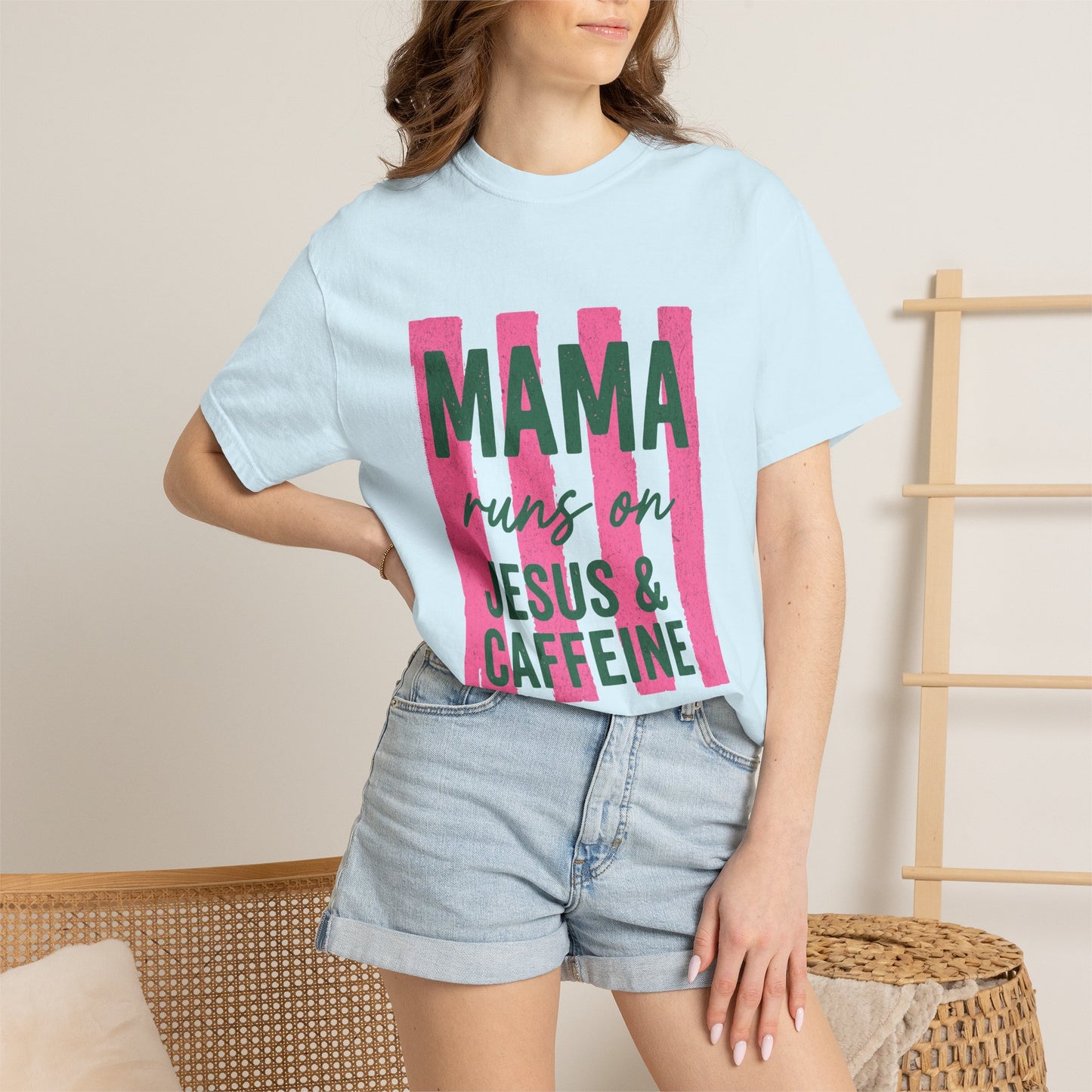 Mama Runs on Jesus & Caffeine T-Shirt