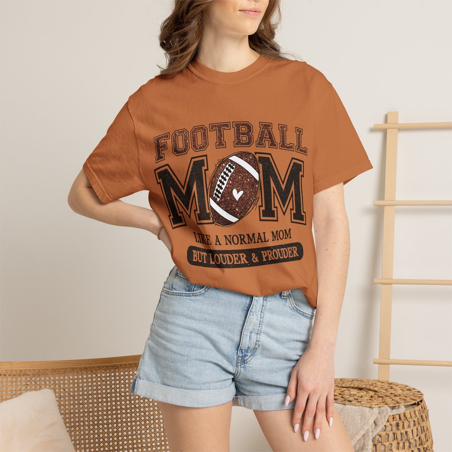 Football Mom T-Shirt - "Like a Normal Mom But Louder & Prouder"