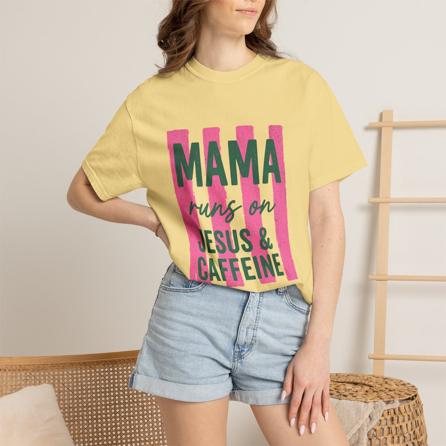 Mama Runs on Jesus & Caffeine T-Shirt