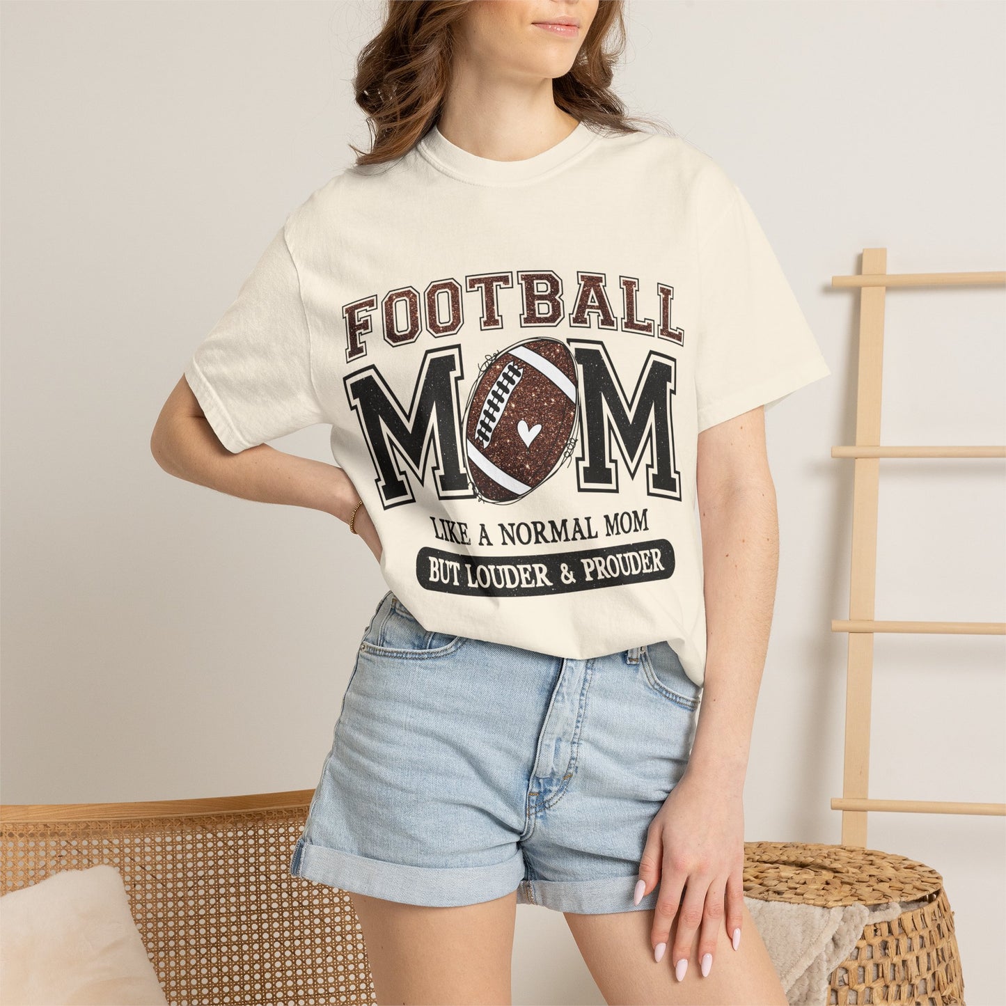 Football Mom T-Shirt - "Like a Normal Mom But Louder & Prouder"