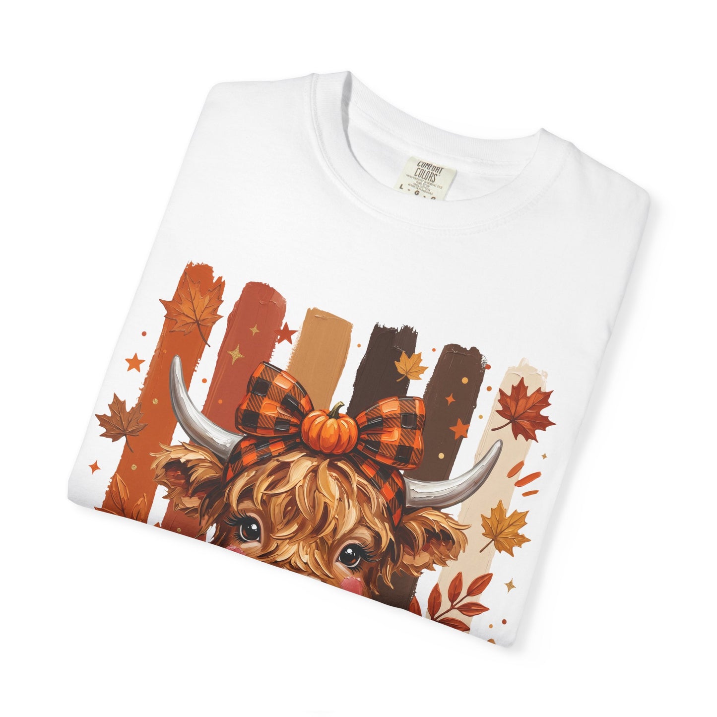 Autumn Highland Cow T-Shirt — Pumpkin Patch Fall Tee