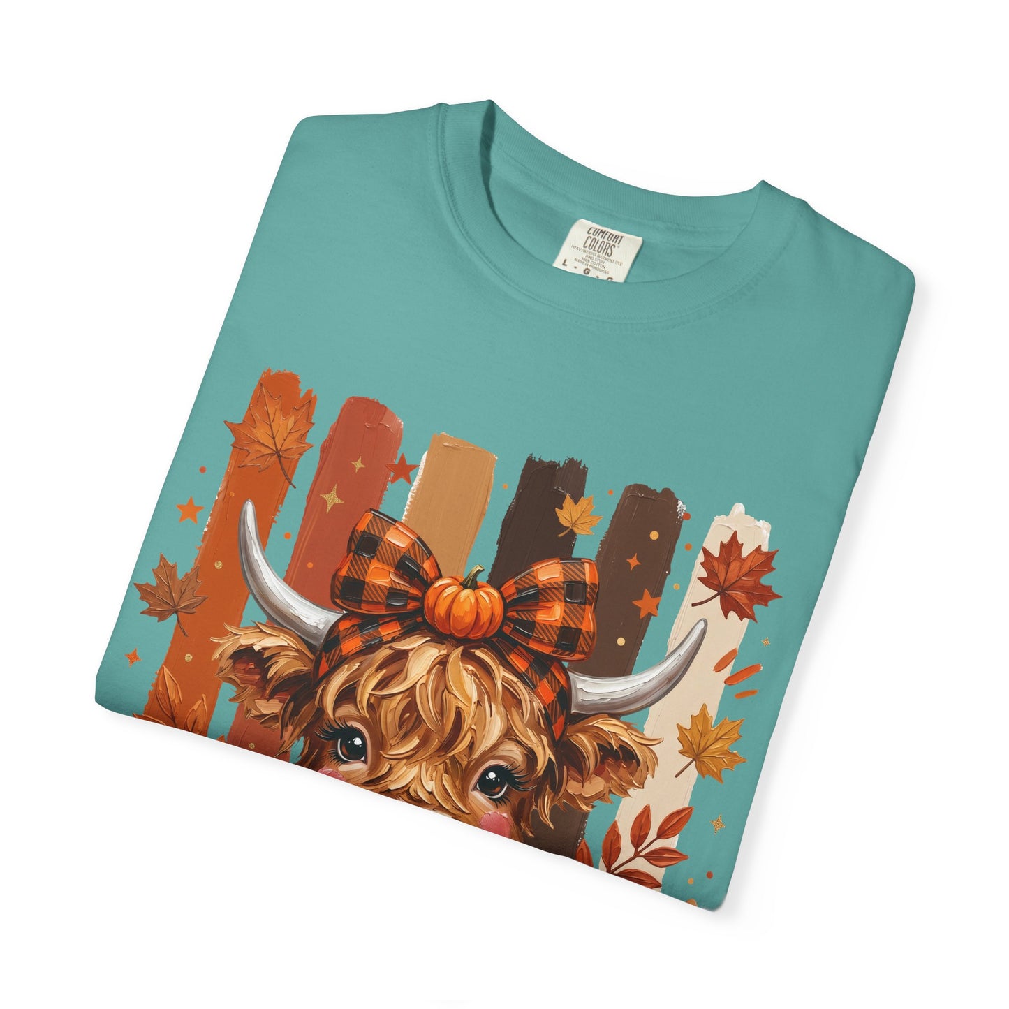 Autumn Highland Cow T-Shirt — Pumpkin Patch Fall Tee