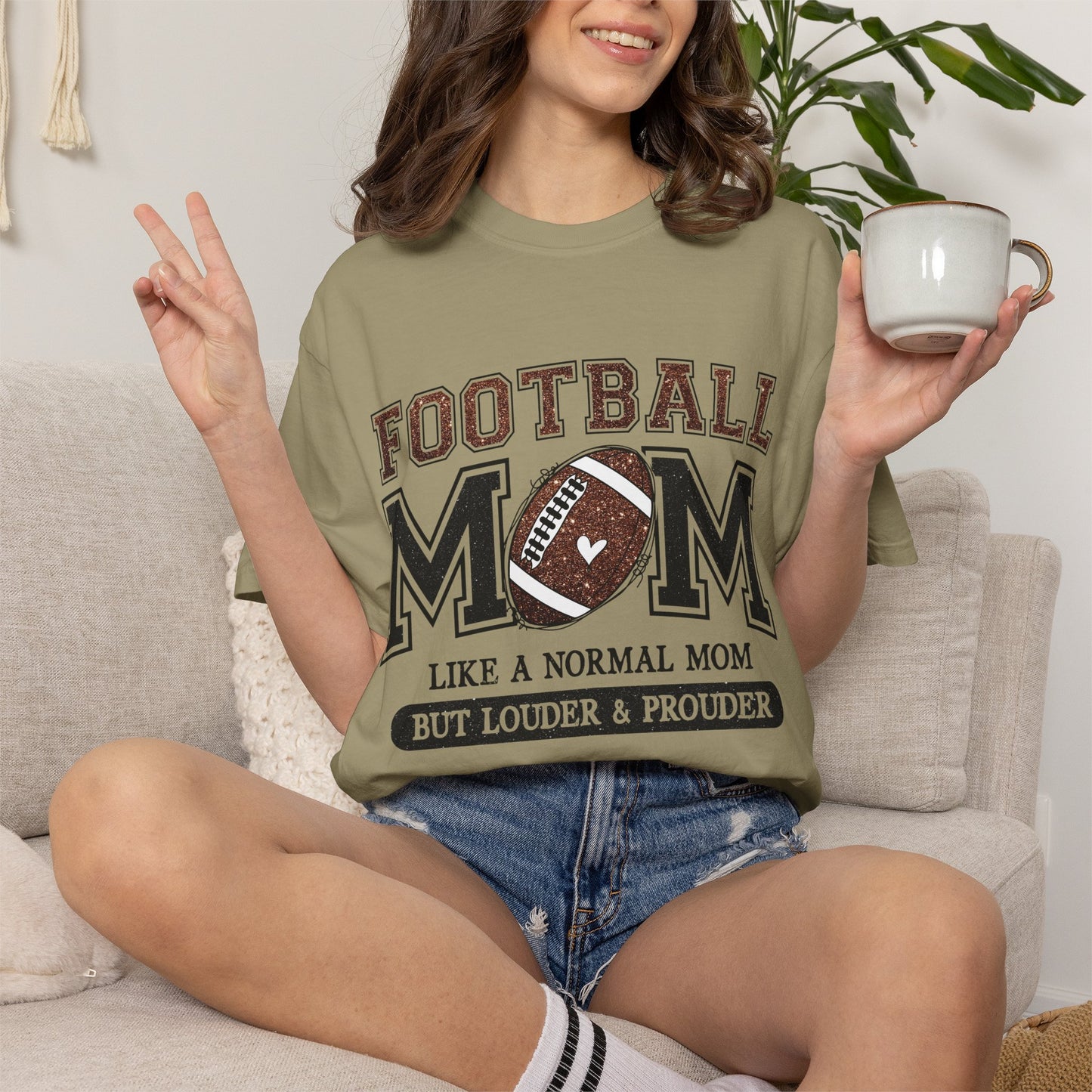 Football Mom T-Shirt - "Like a Normal Mom But Louder & Prouder"